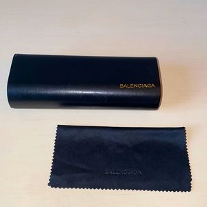 Balenciaga Dynasty Sunglasses Case and Soft cloth.